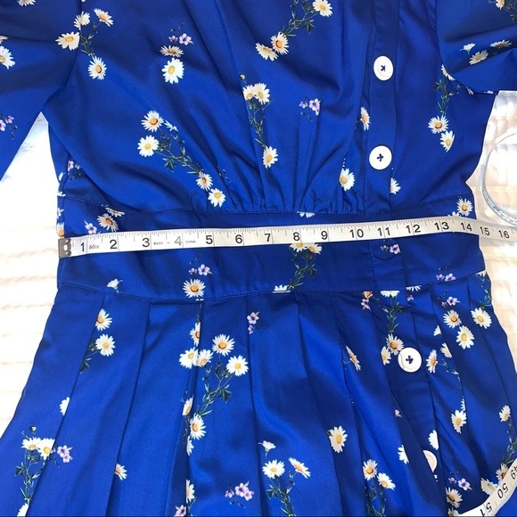 Wayward Fancies eShakti Dress Blue Floral Midi Size S 6 - Picture 7 of 11
